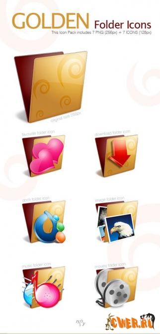 Golden Folder Icon Pack