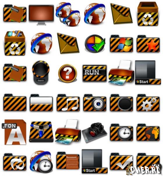 Orange Alarm Icons