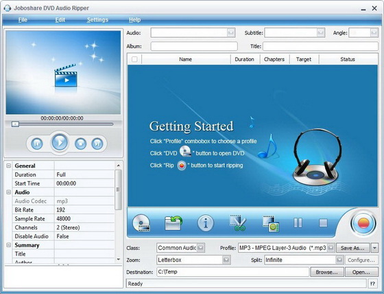 Joboshare DVD Audio Ripper 3.3.4.0423