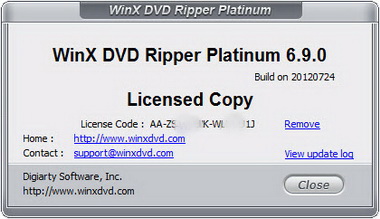 WinX DVD Ripper Platinum 6.9.0 Build 20120724