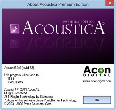 Acoustica Premium Edition 5.0.0 Build 63