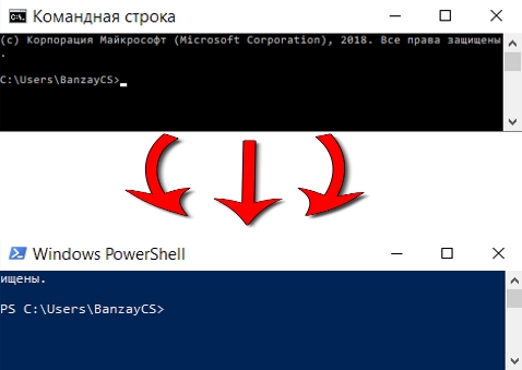 Как заменить Командную строку на оболочку PowerShell