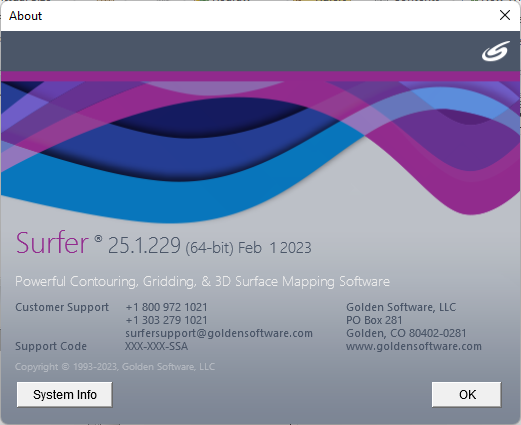 Golden Software Surfer 25.1.229