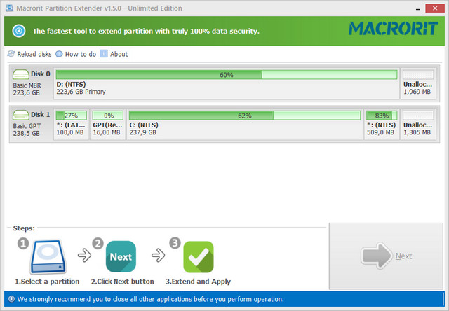 Macrorit Partition Extender