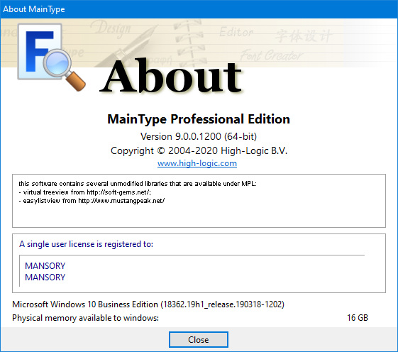 High-Logic MainType Professional 9.0.0.1200