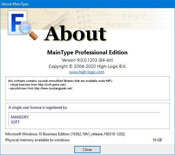 High-Logic MainType Professional 9.0.0.1203