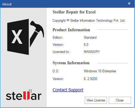 Stellar Repair for Excel 6.0.0.0