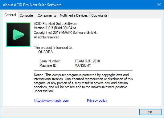 MAGIX ACID Pro Next Suite 1.0.3.30