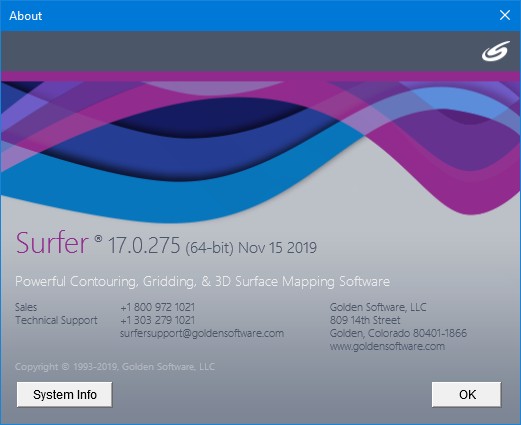 Golden Software Surfer 17.0.275