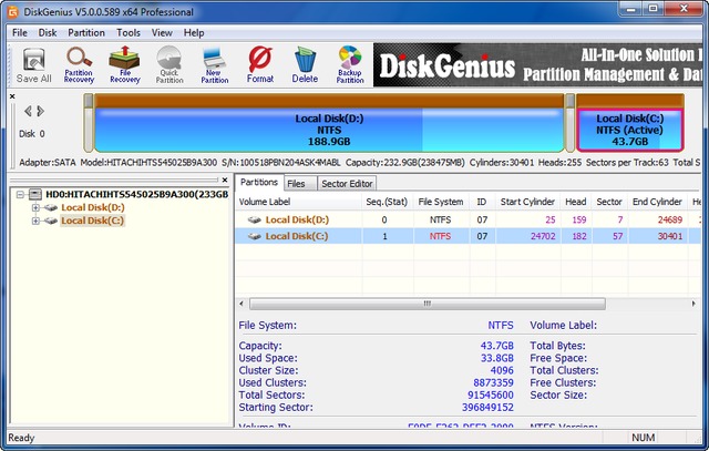 DiskGenius Professional 5.0.0.589