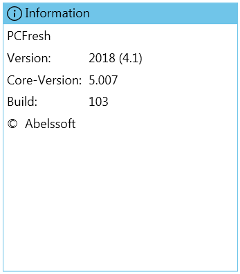 Abelssoft PC Fresh 2018 4.1 Build 103