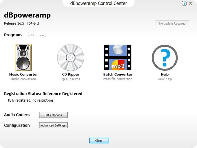 dBpoweramp Music Converter R16.5 Reference