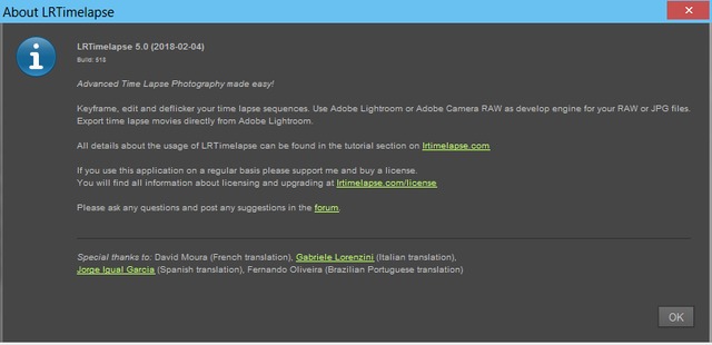 LRTimelapse Pro 5.0 Build 518