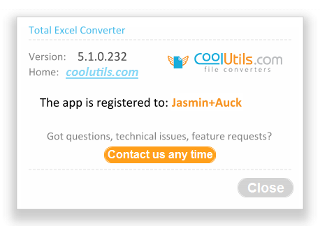 Coolutils Total Excel Converter 5.1.232