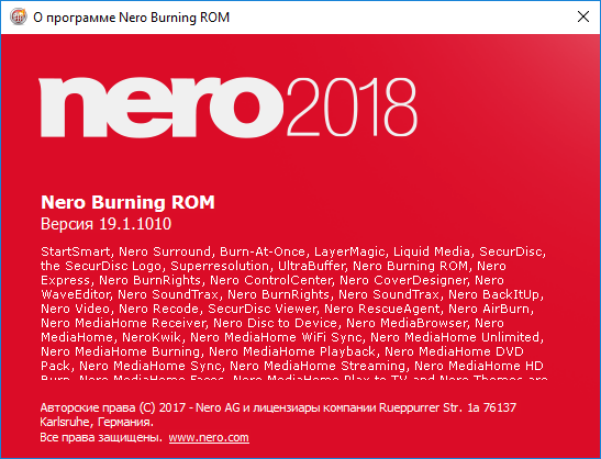 Nero Platinum 2018 Suite 19.0.10200