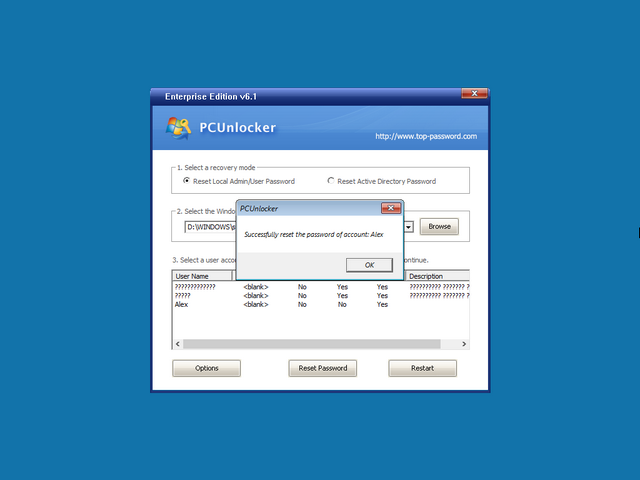 PCUnlocker WinPE