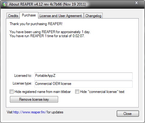 REAPER 4.12