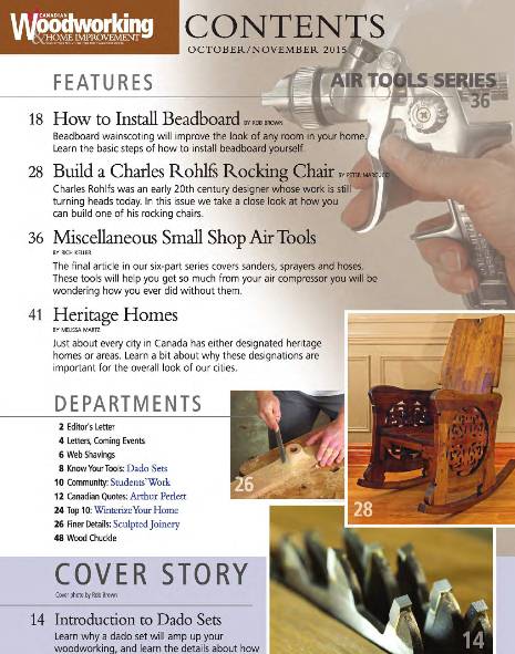 Canadian Woodworking & Home Improvement №98 (October-November 2015)с